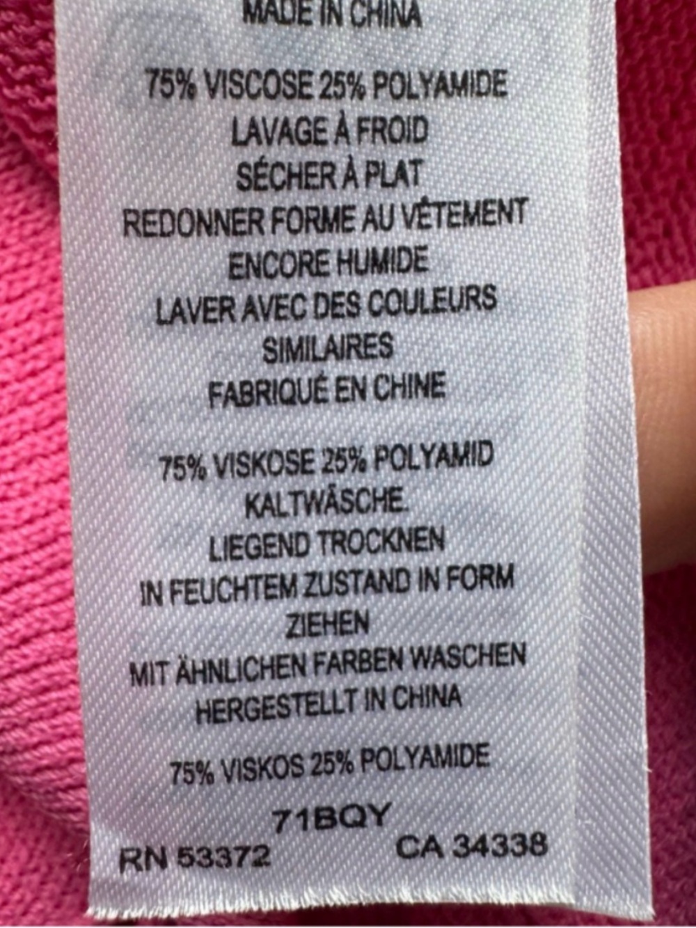 French Connection Pink Pointelle Knit Bodycon Midi Dress | US 6 - Picture 12 of 12